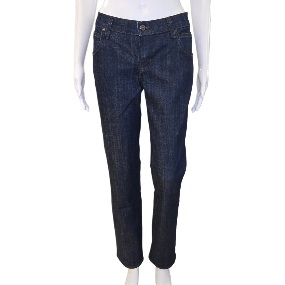KOVA & T "Dasha"-Style Dark Blue Denim Rinse Straight Cut Leg Jeans Size 29
